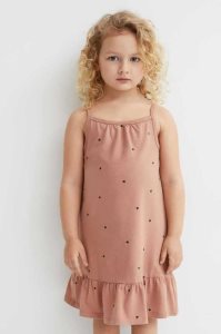 H&M 2-pack Baumwoll Kurzes Kleid Kinder Schwarz Weiß | 9586-FDBTP