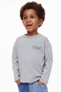 H&M 2-pack Baumwoll Shirts Jersey Kinder Hellgrau Dunkelgrau | 2619-JVFWX