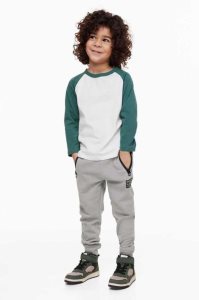 H&M 2-pack Jogginghose Kinder Schwarz Grau | 7048-XHZBO