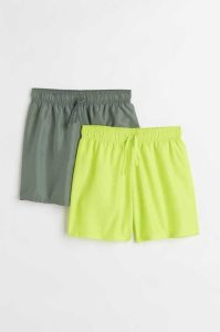 H&M 2-pack Shorts Bademode Kinder Blau Schwarz | 3196-FPNLG