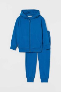 H&M 2-piece Baumwoll Jersey Einteiler Kinder Dunkelgrau | 9652-GXTEF