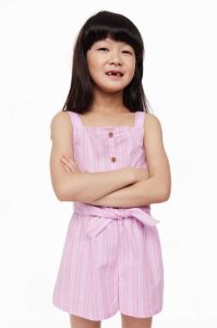 H&M 2-piece Patterned Einteiler Kinder Hellrosa | 8612-UWAFZ