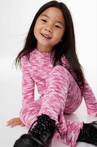 H&M 2-piece Rib-knit Einteiler Kinder Dunkelrosa Hellrosa | 8063-PUWQV