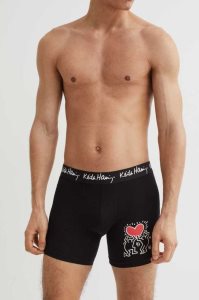 H&M 3-pack Baumwoll Boxer Shorts Unterwäsche Herren Schwarz | 2831-UFWTX