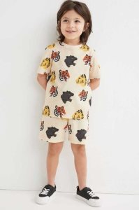 H&M 3-pack Jersey Kurze Hose Kinder Hellbeige | 2308-NFKJI