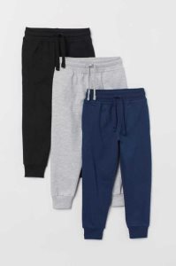 H&M 3-pack Jogginghose Kinder Navy Blau Hellgrau | 8517-BYNLE