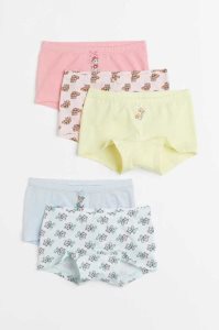 H&M 5-pack Baumwoll Boxer Briefs Unterwäsche Kinder Hellrosa | 2618-DOIRW