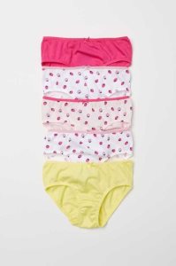 H&M 5-pack Baumwoll Briefs Unterwäsche Kinder Hellrosa | 2573-ZMDWA