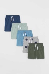 H&M 5-pack Baumwoll Jersey Kurze Hose Kinder Gelb Grün Lila | 2860-JHSUA