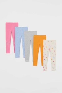 H&M 5-pack Baumwoll Leggings Kinder Dunkelgrau | 9358-XUSMZ