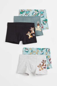 H&M 5-pack Print-motif Baumwoll Boxer Kurze Hose Kinder Weiß | 9430-WVFOI