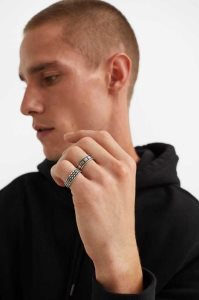 H&M 5-pack Ringe Herren Silber | 1582-KDEYO