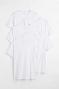 H&M 5-pack Slim Fit T-shirts Herren Grau Grün | 3864-KFSLU