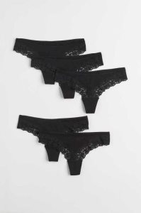 H&M 5-pack Tanga Briefs Unterwäsche Damen Hellblau Weiß | 3946-LAQCR