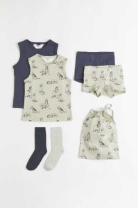 H&M 7-piece Set Jersey Kinder Hellgrün | 0367-BPAVJ