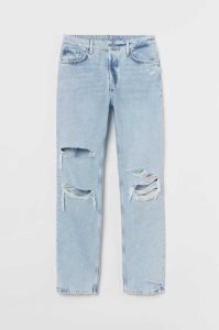 H&M 90s Boyfriend Jeans Damen Hellblau | 5017-GDWMK