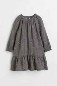 H&M A-line Kurzes Kleid Kinder Schwarz | 0549-WFSMQ