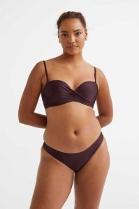 H&M Balconette Bikini Top Strandkleidung Damen Dunkelrot | 3685-OHCDU