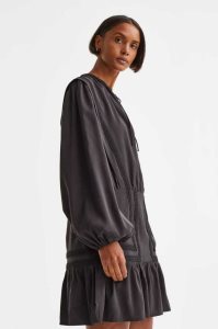 H&M Balloon-sleeved Mini Kleider Damen Schwarz | 7528-KLNOP