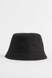 H&M Baumwoll Twill Bucket Hüte Herren Schwarz | 3054-LDQXH