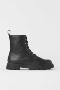 H&M Boots Stiefel Damen Schwarz | 5698-YSUVR