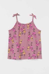 H&M Bow-detail Tank Top Jersey Kinder Rosa | 1589-WZVLF