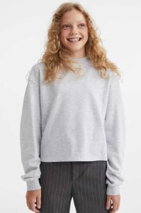 H&M Boxy Hemd Kinder Hellgrau | 5389-KALTV