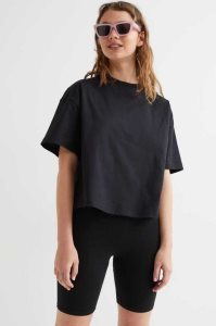 H&M Boxy T-shirt Oberteile Damen Helllila | 9654-UGPLO