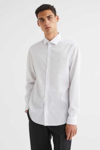 H&M COOLMAX Regular Fit Hemd Herren Weiß | 6715-UJDEB