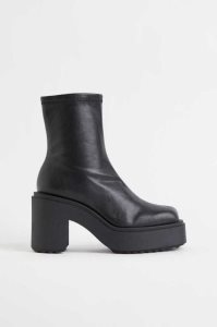 H&M Chunky Absatz Stiefel Damen Schwarz | 8051-YKWOH