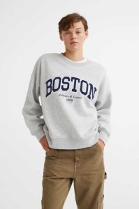 H&M Crew-neck Sweatshirt Damen Blau | 1875-THZGD