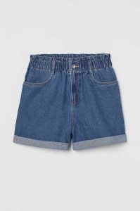 H&M Denim Paper-bag Kurze Hose Damen Blau | 9058-HYBUC