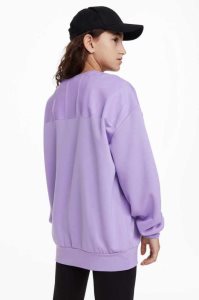 H&M DryMove Oversized Sportbekleidung Kinder Helllila | 9105-DMHOG