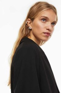 H&M Ear Cuffs Ohrringe Damen Silber | 9065-YZICK