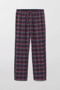 H&M Flannel Pajama Pants Loungewear Herren Blau Rot | 8405-VJHKX