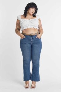 H&M Flared High Jeans Damen Blau | 6930-ZTJWS