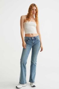 H&M Flared Low Jeans Damen Grau | 6871-YVUJF