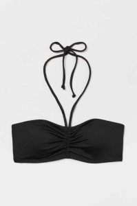 H&M Gepolstert Bikini Top Strandkleidung Damen Schwarz | 0932-AYQOT