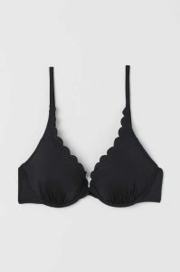 H&M Gepolstert Bikini Top Strandkleidung Damen Schwarz | 5897-NCRHW