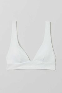 H&M Gepolstert Bikini Top Strandkleidung Damen Schwarz | 7241-XZVCD