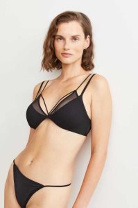 H&M Gepolstert Mesh Bra Unterwäsche Damen Schwarz | 6423-NAHSI