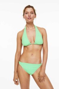 H&M Gepolstert Triangle Bikini Top Strandkleidung Damen Grün | 6732-WZDXG