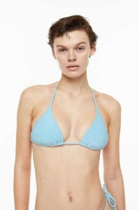 H&M Gepolstert Triangle Bikini Top Strandkleidung Damen Helltürkis | 8957-UAJGD