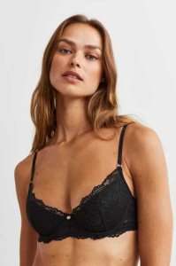 H&M Gepolstert Underwire Spitze Bra Unterwäsche Damen Hellrot | 3594-FBGKC