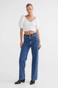 H&M Gerade Regular Jeans Damen Hellblau | 9841-PAYIW