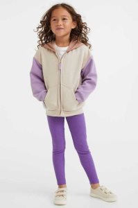 H&M Gerippt Baumwoll Leggings Kinder Helllila | 6389-JOMGV