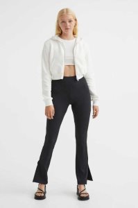 H&M Gerippt Leggings Hose Damen Dunkelgrau | 2680-REHQO