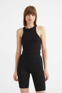 H&M Gerippt Tank Oberteile Damen Weiß | 1387-KSQGU