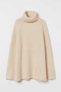 H&M Gerippt Turtleneck Pullover Damen Hellbeige | 0753-YEKQV