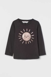 H&M Graphic-design Oberteile Kinder Beige | 7094-JCYHZ